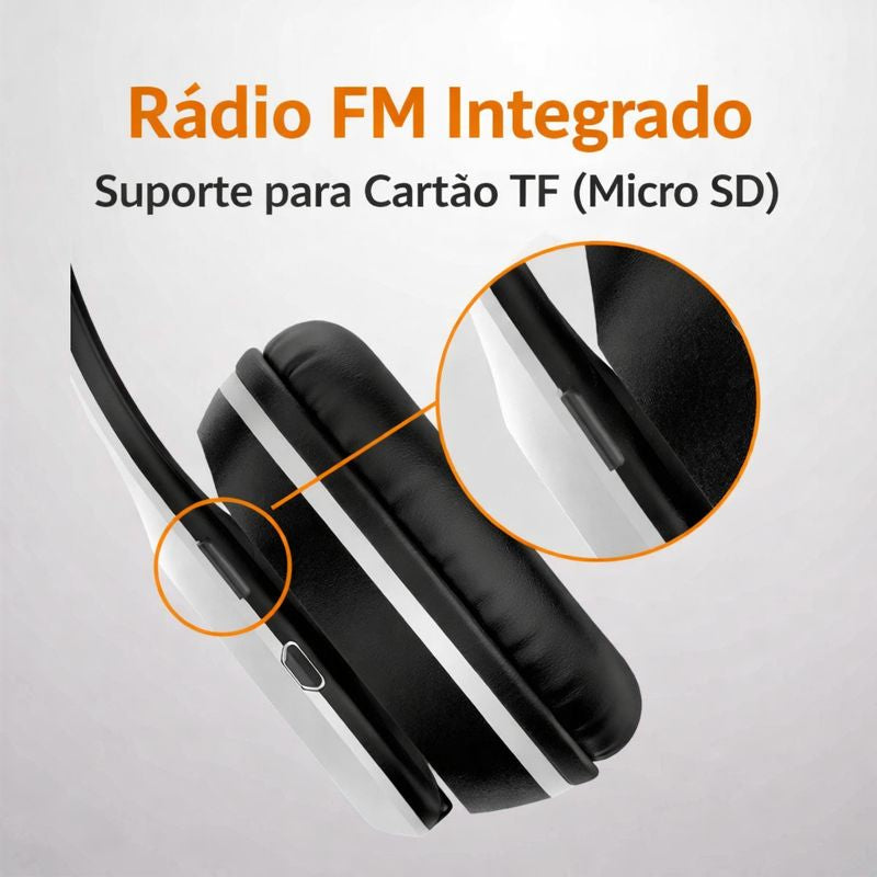 Fone de Ouvido Over Ear Bluetooth - Soluciona Box