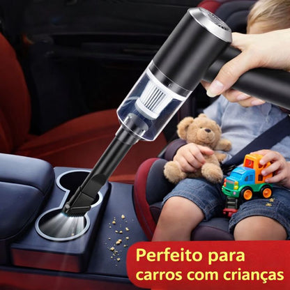 Aspirador Portátil Sem Fio para Carros, Frestas e Pequenos Vãos