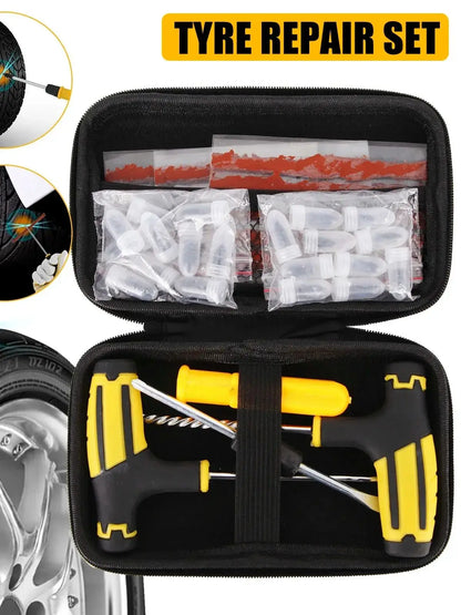 Kit de Reparo de Pneus Tubeless – (Completo com Estojo EVA)