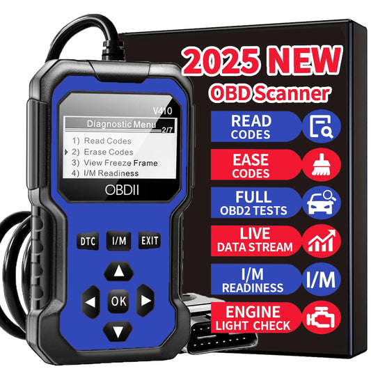 Scanner OBD2 Azul – Ferramenta de Diagnóstico Automotivo Universal (Todos os Protocolos desde 1996)